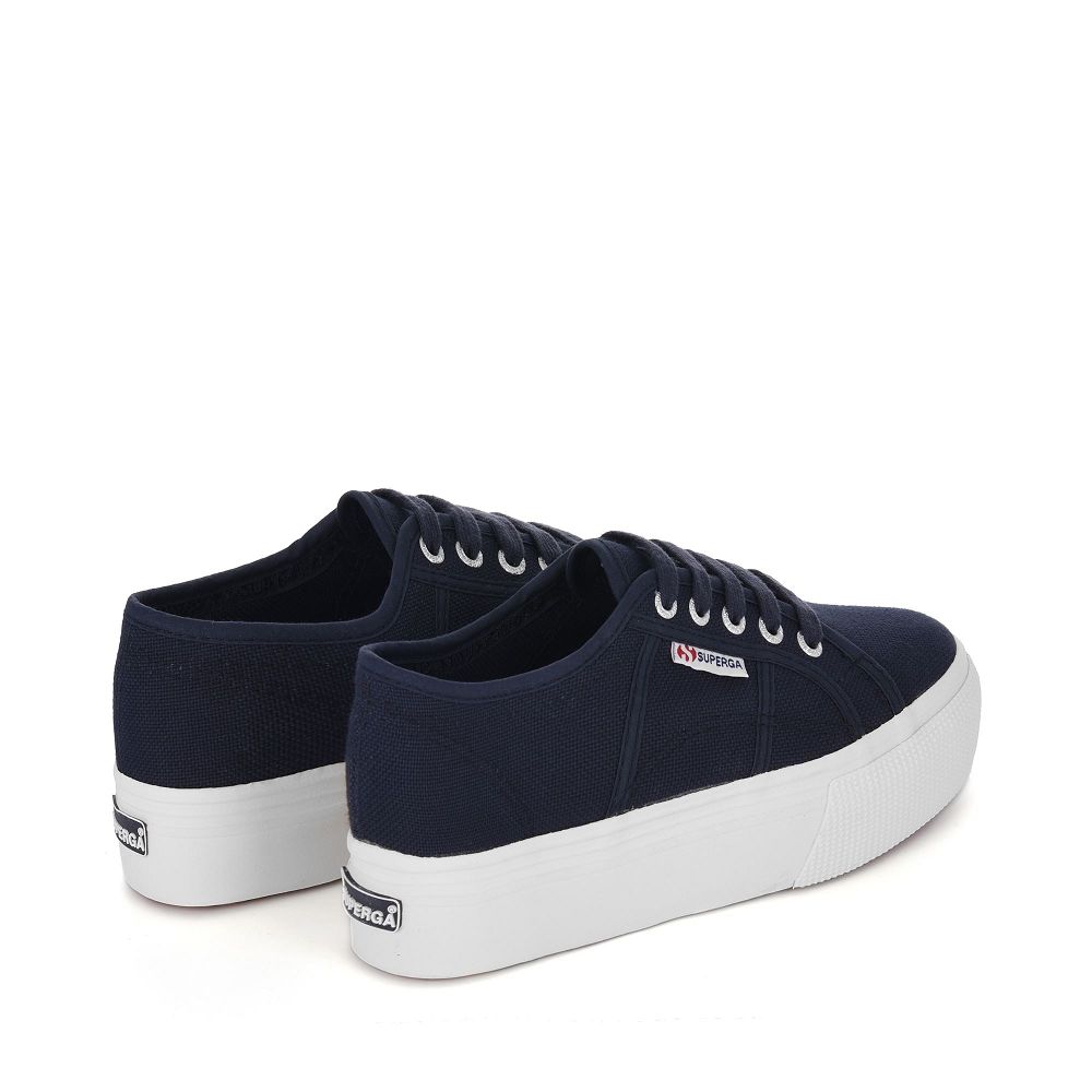 Superga 2790acotw Linea Up And Down Blue Platform Sneakers - Women's Sneakers USA | US7817446